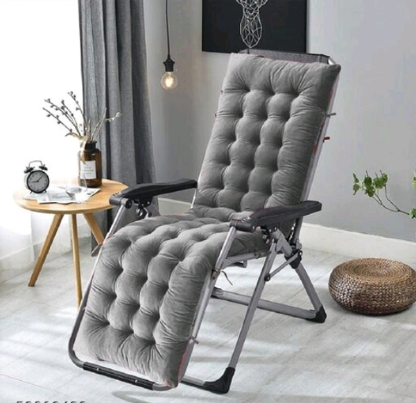  Mom's Moon  Soft Velvet Chair Pad/Chair Cushion for Rocking Chair /Office/ Home in Outdoor and Indoor /Resting on Floor Set of 1 ( 18 x 50 Inch Grey ) - Grey